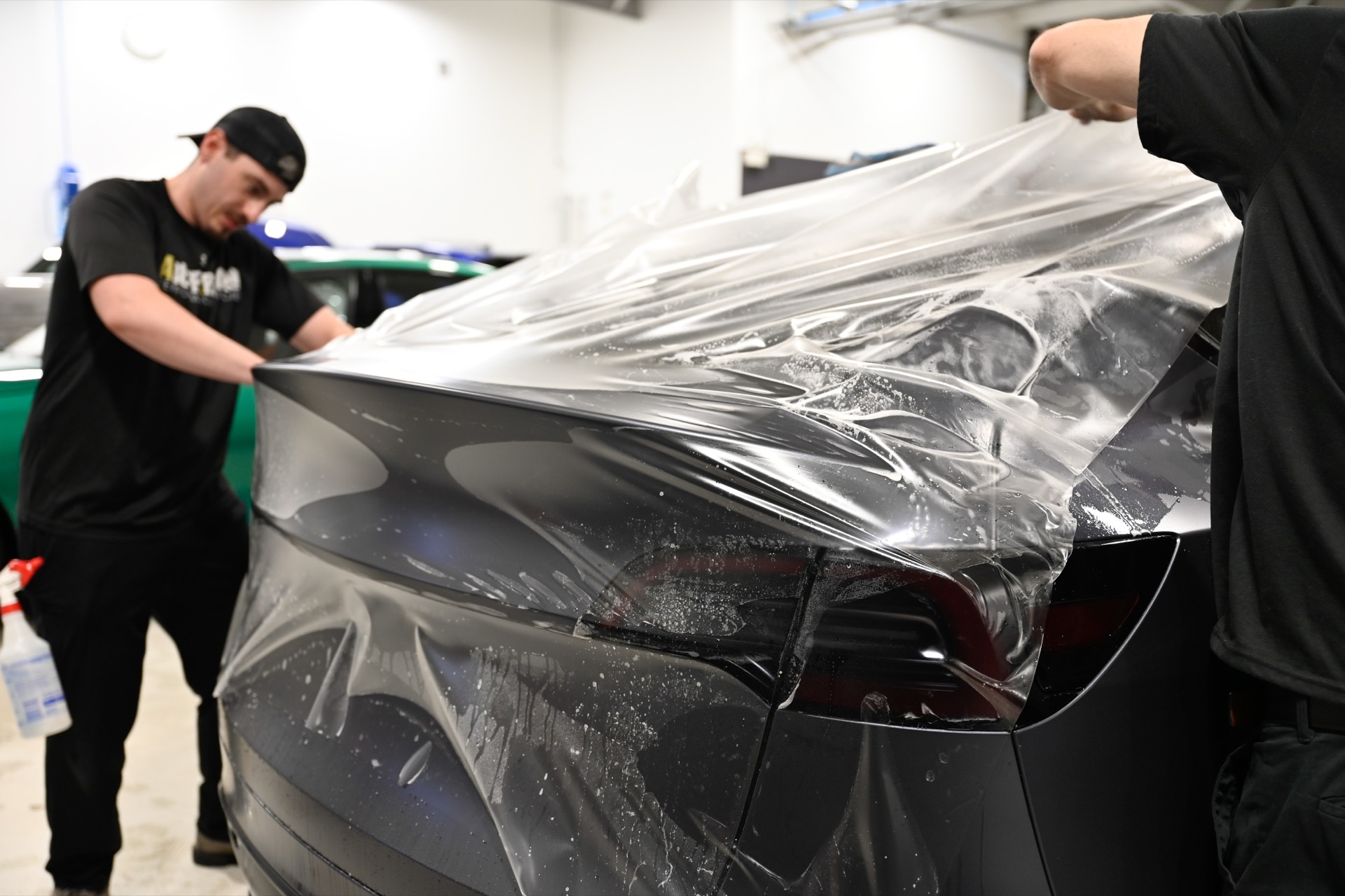 LLumar Paint Protection Film being laid at A Buff & Beyond